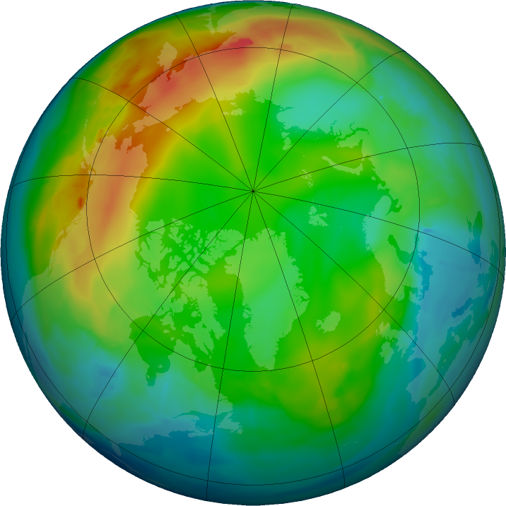 Arctic ozone map for 23 December 2015